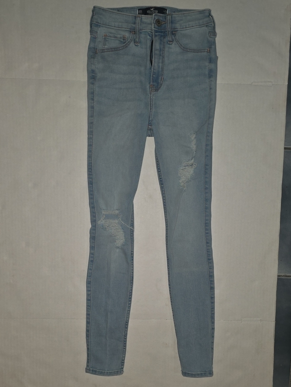 Hollister Light Blue Women's Ripped Skinny Jeans